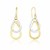 Entwined Polished Open Teardrop Earrings in 10k Two-Tone Gold