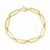 14k Yellow Gold 7 1/2 inch Bombay Paperclip Chain Bracelet (7.00 mm)