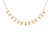 14k Yellow Gold Necklace with Petite Polished Stars