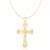 Fancy Filigree Design Crucifix Pendant in 14k Yellow Gold