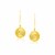 Round Mesh Ball Dangling Earrings in 14k Yellow Gold