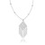 Beaded Chain Mesh Necklace in 14K White Gold