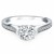 Pave Diamond Cathedral Engagement Ring in 14k White Gold