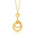 Entwined Open Circle Pendant in 14K Yellow Gold