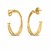 14k Yellow Gold Large Crossover Hoops