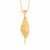 Freeform Weave Marquise Twist Pendant in 14k Yellow Gold