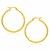 Tube Textured Hoop Earrings in 14k Yellow Gold(1.5x25mm)