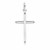 Slanted End Cross Design Pendant in 14K White Gold