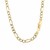 Solid Pave Figaro Chain in 14K Yellow Gold (3.80 mm)