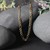 Solid Pave Figaro Chain in 14K Yellow Gold (3.80 mm)