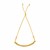 14k Yellow Gold Chain Bar and Bead Station Lariat Bracelet