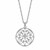 Round Filigree Style Pendant in Rhodium Plated Sterling Silver