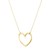 Large Open Heart Necklace in 14K Yellow Gold