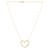 Large Open Heart Necklace in 14K Yellow Gold