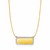 14k Yellow Gold Necklace with Rectangular Engraveable Diamond Pendant