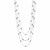 Three Strand Graduated Station Necklace in Sterling Silver