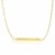 Horizontal Cylinder Bar Chain Necklace in 14k Yellow Gold