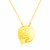 14k Yellow Gold Necklace with Thinking Emoji Symbol
