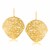 Fancy Lace Flat  Earrings in 14k Yellow Gold