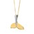 Whale Tail Necklace in 10K Yellow Gold