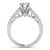 14k White Gold Scalloped Single Row Band Round Diamond Engagement Ring (1 3/8 cttw)