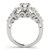 14k White Gold Multirow Shank Round Diamond Engagement Ring (1 1/2 cttw)