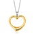 Reversible Heart Pendant in 14K Yellow Gold & Sterling Silver