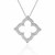 Floral Cut-out Diamond Pendant in 14k White Gold (1/3 cttw)