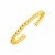 14K Yellow Gold Franco Chain Cuff Bangle