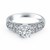 Tapered Pave Diamond Wide Band Engagement Ring Mounting in 14k White Gold