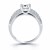 Tapered Pave Diamond Wide Band Engagement Ring Mounting in 14k White Gold