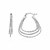 Three-Part Graduated Triangle Hoop Earrings in Sterling Silver
