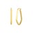 Geometric Oval Hoop Earrings in 10K Yellow Gold