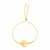 14k Yellow Gold Adjustable Bracelet with Tree of Life Symbol