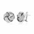 Polished Ridge Texture Love Knot Earrings in Sterling Silver(14mm)