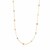 Faceted Diamond Shape Station Necklace in 14k Tri-Color Gold