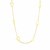 Open and Solid Triangle Station Necklace in 14k Yellow Gold