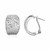 Textured Graduated Width Half-Hoop Earrings in Sterling Silver