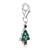 Christmas Tree Multi Tone Crystal Studded Charm in Sterling Silver