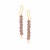 Crystal Embellished Ball Link Dangling Earrings in 14K Yellow Gold