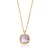 Faceted Cushion Cut Amethyst Pendant in 14K Yellow Gold