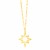 14k Yellow Gold Necklace with North Star Pendant