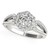 Hexagon Pave Halo Diamond Round Engagement Ring in 14k White Gold (7/8 cttw)