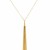 14k Yellow Gold 24 inch Polished Tassel Necklace