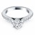 Curved Shank Engagement Ring with Pave Diamonds in 14k White Gold