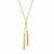 Lariat Style Popcorn Chain Necklace in 14k Yellow Gold