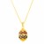 14K Yellow Gold Necklace with Red and Black Enameled Egg