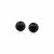 Black Tone Faceted Cubic Zirconia Stud Earrings in 14k White Gold(6mm)
