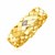 14k Yellow Gold 7 1/2 inch Wide Polished Pyramid Link Bracelet with Diamonds