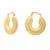 Gold Round Ribbed Hoop Earrings in 14K Yellow Gold